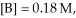 Calculate the equilibrium constant (Keq) for the reaction 1A (aq) + 1B (aq) ⇌ 2C (aq)  given that     and   at equilibrium. A) 9.9 B) 0.40 C) 2.5 D) 20. E) none of the above