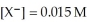 What is the value for the   for a compound MX<sub>2</sub>(s) if at equilibrium   and   ? A) 0.011 B) 1.1 ×   C) 2.3 ×   D) 1.7 ×   E) none of the above