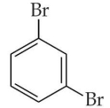 Which of the following are correct names for the compound shown in the figure?   1.1,2-Dibromobenzene 2.1,3-Dibromobenzene 3.m-Dibromobenzene A) 1 and 2 only B) 1 and 3 only C) 2 and 3 only D) All of 1,2,and 3 E) None of 1,2,and 3