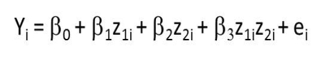 <strong>​Figure TB 11-3   In the accompanying formula,β3 represents the____.</strong> A)intercept coefficient B)residual coefficient C)interaction of factors 1 and 2 D)mean difference for factor 3 <div style=padding-top: 35px> 