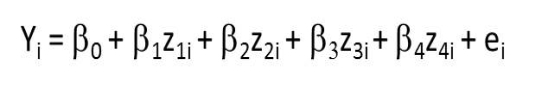 <strong>​Figure TB 11-4   The accompanying formula is the regression model for the ____.</strong> A)2 x 2 factorial B)randomized block C)analysis of covariance D)regression point displacement <div style=padding-top: 35px> 