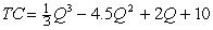 A firm has the following total revenue and total cost functions: TR = 86Q - .5Q<sup>2</sup>        a. At what level of output does the firm maximize total revenue? b. At what level of output does the firm maximize total profit? c. How much is the firm's total profit at its maximum?