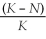 Logistic growth of a population is represented by dN/dt = A)    . B)  rmax N. C)  rmax N (K + N) . D)  rmax N   . E)  rmax N   .