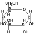   Figure 3.7 -Which of the following descriptors is true of the molecule shown in Figure 3.7? A)  hexose B)  fructose C)  glucose D)  hexose and fructose only E)  hexose and glucose only