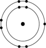   Figure 2.6 -Which of the atoms shown would be most likely to form a cation with a charge of +1? A)    B)    C)    D)    E)   