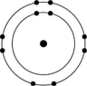   Figure 2.6 -Which of the atoms shown would be most likely to form a cation with a charge of +1? A)    B)    C)    D)    E)   