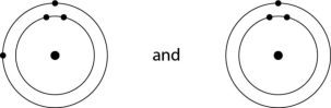   Figure 2.6 -Which of the following pairs of atoms would be most likely to form ions and thus an ionic bond? A)    B)    C)    D)    E)   
