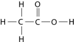  Figure 2.8 -How many grams of the compound in Figure 2.8 would be required to make 1 L of a 0.5 M solution? (carbon = 12, oxygen = 16, hydrogen = 1)  A)  29 B)  30 C)  60 D)  150 E)  342
