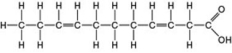   The molecule illustrated in the figure ________. A)  is a saturated fatty acid B)  stores genetic information C)  will be liquid at room temperature D)  is a carbohydrate 