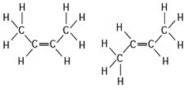   The two molecules shown in the figure are best described as ________. A)  enantiomers B)  radioactive isotopes C)  structural isomers D)  cis-trans isomers 