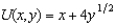 Ambrose's utility function is   . The price of x is $1 and the price of y is $2. If his income rises from $100 to $150, his consumption of y increases by more than 10% but less than 50%.