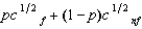 (See Problem 2.)  Willy's only source of wealth is his chocolate factory. He has the utility function   , where p is the probability of a flood, 1 - p is the probability of no flood, and c<sub>f</sub> and c<sub>nf</sub> are his wealth contingent on a flood and on no flood, respectively. The probability of a flood is p =   . The value of Willy's factory is $300,000 if there is no flood and 0 if there is a flood. Willy can buy insurance where if he buys $x worth of insurance, he must pay the insurance company $   whether there is a flood or not, but he gets back $x from the company if there is a flood. Willy should buy A)  enough insurance so that if there is a flood, after he collects his insurance, his wealth will beof what it would be if there is no flood. B)  enough insurance so that if there is a flood after he collects his insurance, his wealth will beof what it would be if there is no flood C)  no insurance since the cost per dollar of insurance exceeds the probability of a flood. D)  .enough insurance so that if there is a flood, after he collects his insurance, his wealth will be the same whether there is a flood or not. E)  enough insurance so that if there is a flood, after he collects his insurance, his wealth will beof what it would be if there is no flood