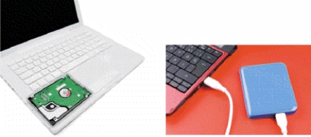   -Storage devices like the hard disk shown in the accompanying figure often function as a source of input because they transfer items from storage to memory.
