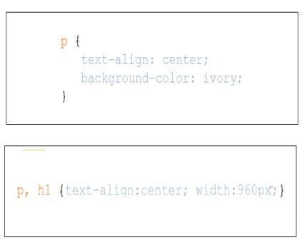 <strong> Some developers prefer to keep all declarations on the same line as the selector, as shown in the ____ in the figure above.</strong> A) bottom image B) top image C) Both A and B. D) Neither A nor B.