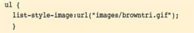   -Referring to the figure above, the code specifies the file browntri.gif as the bullet character for ________________ lists.