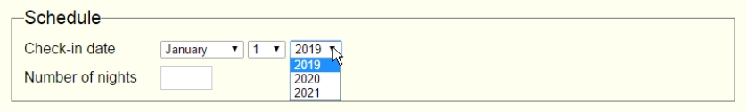   -Referring to the figure above, the text  2021  was added using the __________ element. A)  select B)  option C)  input D)  textarea