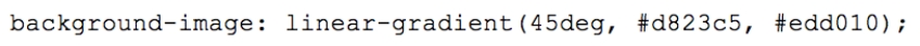   -Referring to the figure above, what does the code #d823c5 specify? A)  the starting point and direction B)  the starting color C)  an intermediate color D)  the ending color