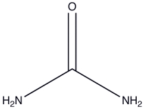 Urea is a water-soluble product of nitrogen metabolism.How many hydrogen bonds can one urea molecule donate to surrounding water molecules?   A) 2 B) 3 C) 4 D) 5 E) 6