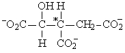 If acetyl-CoA labeled with <sup>14</sup>C,as shown in the figure to the right,were used as the substrate for the citric acid cycle,which of the following intermediates would be produced during the first round of the cycle?   A)    B)    C)    D)    E)   