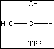 The figure at right represents an intermediate in the reaction catalyzed by which of the following enzymes?   A) enolase B) aldolase C) pyruvate decarboxylase D) glyceraldehyde-3-phosphate dehydrogenase E) lactate dehydrogenase