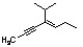 The correct IUPAC name for the following structure is ________.   A)  (Z)  4-isopropyl-4-hepten-2-yne B)  (E)  4-isopropyl-3-hepten-5-yne C)  (E)  4-isopropyl-4-hepten-2-yne D)  (Z)  4-isopropyl-3-hepten-5-yne