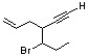 What is the correct IUPAC name for the following compound?   A)  4-(1-bromopropyl) -1-hexen-5-yne B)  4-allyl-5-bromo-1-hexyne C)  3-(1-bromopropyl) -5-hexen-1-yne D)  5-bromo-4-ethynyl-1-heptene