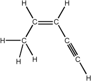 Circle the shortest bond in the compound below.  