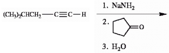 Provide the structure of the major organic product(s) in the reaction sequence below.  