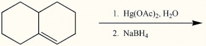 Draw the major organic product generated in the reaction below. Pay particular attention to regio- and stereochemical detail.  