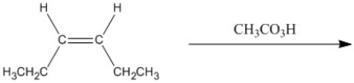 Draw the major organic product(s) generated in the reaction below. Pay particular attention to regio- and stereochemical detail.  