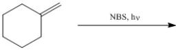 What kind of reactive intermediate is present in the mechanism of the following reaction?   A)  alkyne B)  allylic anion C)  allylic cation D)  allylic radical E)  benzylic cation