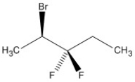 Name the haloalkane shown. Be sure to include the appropriate R or S description if needed.  