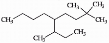 Provide an acceptable name for the alkane shown below.  