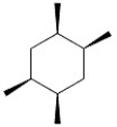 Draw the chair conformation of the cyclohexane derivative shown.  