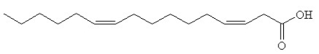 Two families of fatty acids called the Ω- 6 and Ω-3 fatty acids are of significant interest in the area of nutrition. Which of the following structures would be classified as an Ω-3 fatty acid? A)    B)    C)    D)    E)   