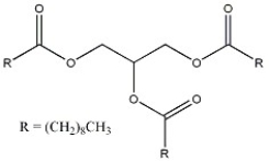<strong>Which best describes the lipid shown below?  </strong> A) wax B) triglyceride C) saturated fatty acid D) unsaturated fatty acid E) lecithin <div style=padding-top: 35px> 