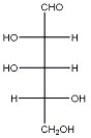 The open-chain form of D-lyxose is shown below. Draw the Haworth projection of methyl α-D-lyxofuranoside.  