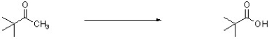 What reagents are needed to complete the following synthesis?   A)  1)  NaOH / heat, 2)  HCl (aq)  B)  1)  NaOH / I<sub>2</sub>, 2)  HCl (aq)  C)  1)  warm conc. KMnO<sub>4</sub> / NaOH, 2)  HCl (aq)  D)  1)  Ag(NH<sub>3</sub>) <sub>2</sub>OH, 2)  HCl (aq) 