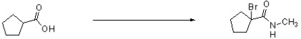 Complete the following reaction by filling in the necessary reagents.  