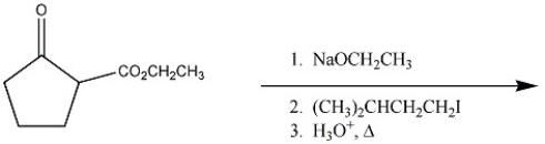 Provide the major organic product of the following reaction sequence.  