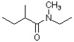 What is the correct IUPAC name for the following compound?   A)  N-ethyl-2,N-dimethylbutanamide B)  N-ethyl-N-methylisobutyramide C)  2,N-dimethyl-N-ethylbutanamide D)  1-(ethylmethylamino) -2-methylbutanamide