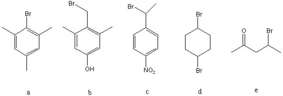 Which of the following must be converted into a carboxylic acid through nitrile hydrolysis rather than through a Grignard synthesis with Mg/ether followed with dry CO<sub>2</sub> and work-up with H<sub>3</sub>O<sup>+</sup>?  