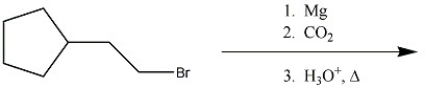 Provide the major organic product of the following reaction sequence.  