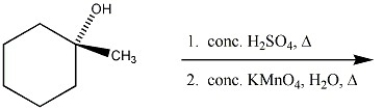 Provide the major organic product of the following reaction sequence.  