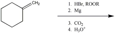 Provide the major organic product of the following reaction sequence.  