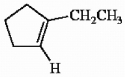 Circle the coplanar atoms in 1-ethylcyclopentene shown below.  