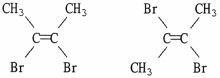  Are the two compounds shown below best described as  \underline{\text{ cis-trans isomers, constitutional isomers,  }}  or  \underline{\text{  not isomeric? }}    