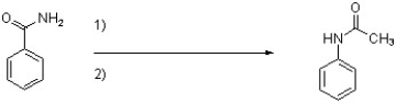 Show what reagents are needed to carry out the following transformation.  