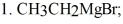 Provide the major organic product which results when PhCHO is treated with the following sequence of reagents:      