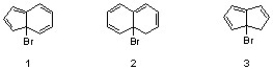 Which sequence correctly ranks the following substrates in order of increasing reactivity in an S<sub>N</sub>1 reaction?   A)  1 < 2 < 3 B)  2 < 3 < 1 C)  3 < 1 < 2 D)  1 < 3 < 2